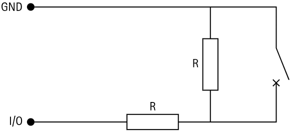 Resistor diagram showing a serial first configuration.